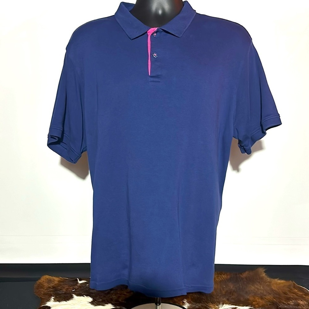 Resort Collection Men’s Size XL Blue With Pink Inlay Collar